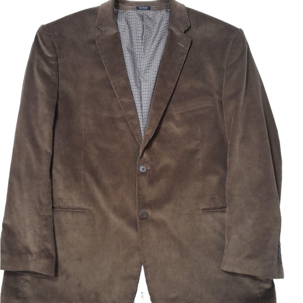 Saddlebred Blazer Sport Coat Brown Corduroy Cotton‎ 50L Business Club Academia